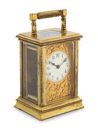 A Continental Brass Carriage Clock