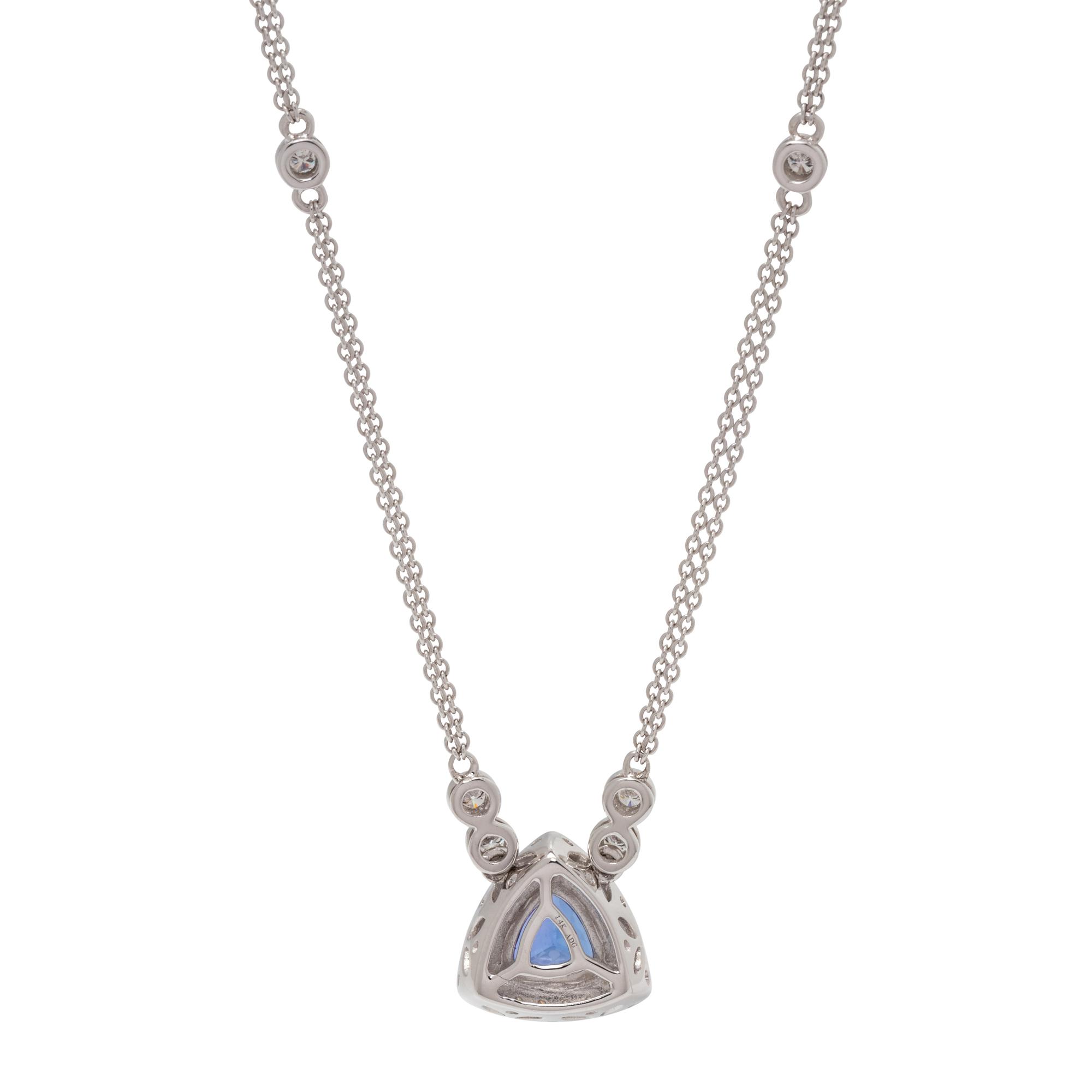 TANZANITE AND DIAMOND NECKLACE