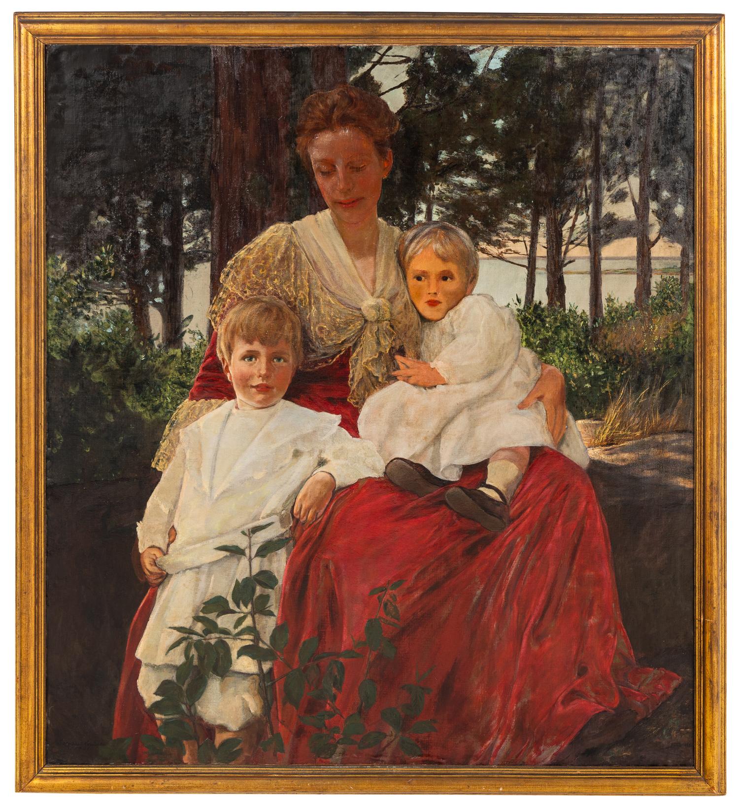 William Sergeant Kendall (American, 1869-1938) — Mrs. Hoyt and Her Sons , 1901
