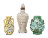 Three Chinese Porcelain Miniature Bottles