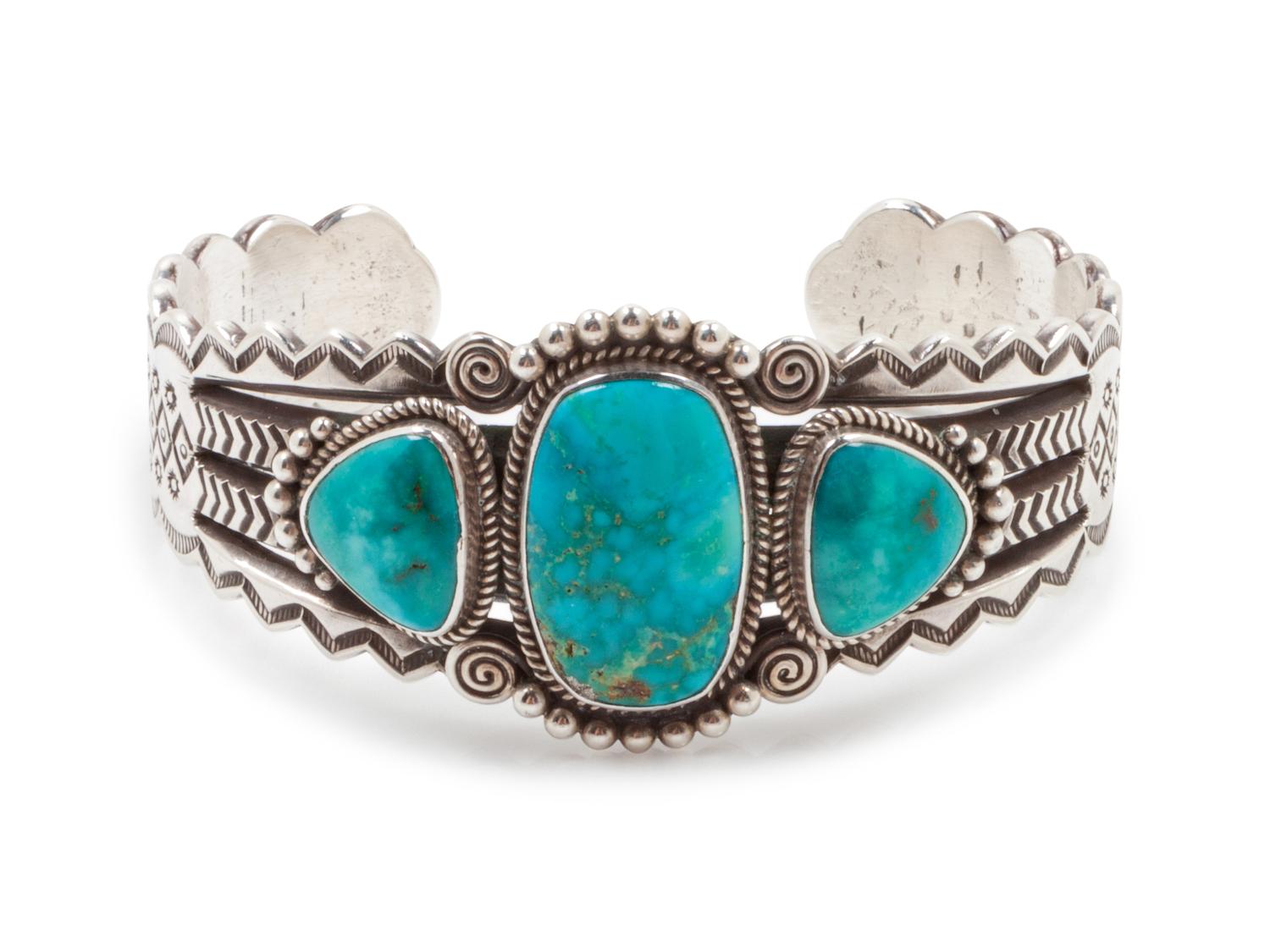 Silver and Turquoise Cuff Bracelet