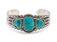 Silver and Turquoise Cuff Bracelet