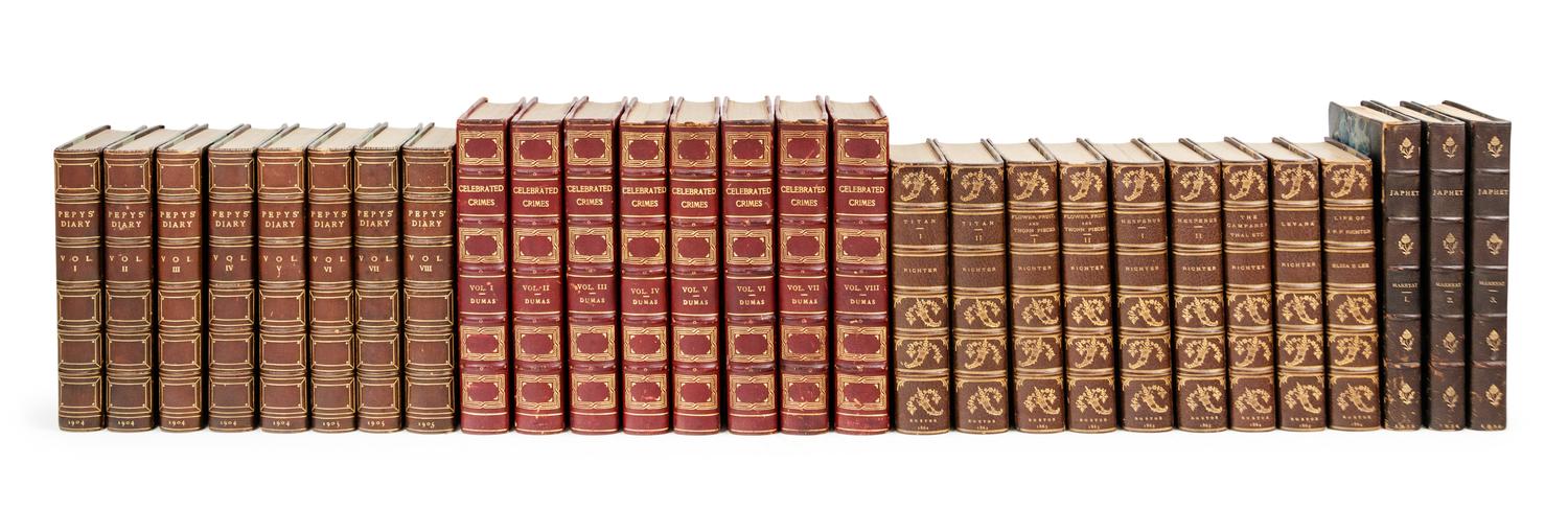 [BINDINGS]. A group of 5 works in 32 volumes, comprising: