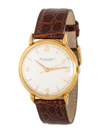 IWC, 18K YELLOW GOLD WATCH WITH IWC BUCKLE