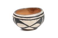 Miniature Santo Domingo Bowl Height 2 1/3 x diameter 3 1/4 inches