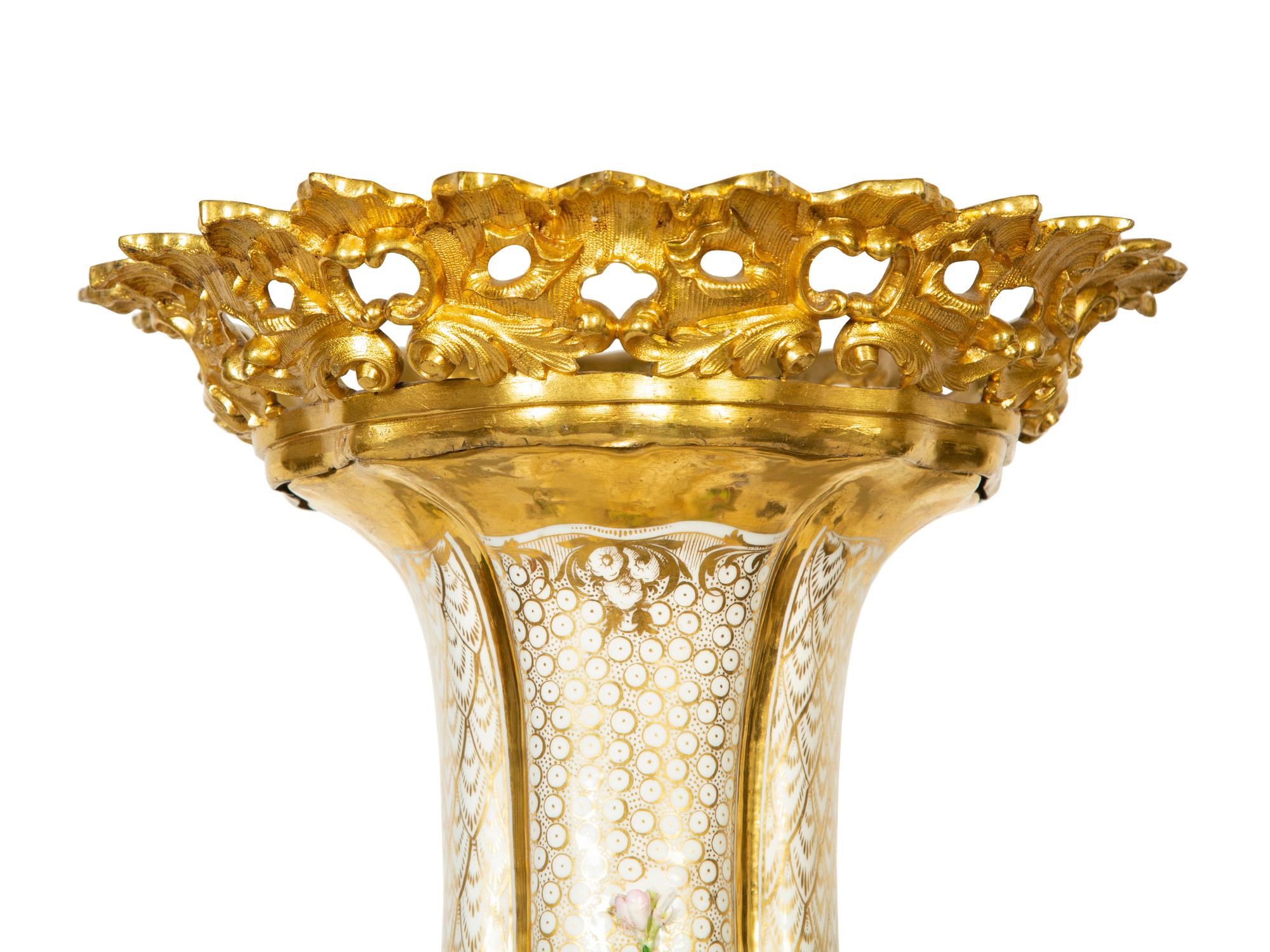 A Large French Gilt Bronze Mounted Porcelain Vase