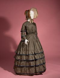 Silk Tiered Day Dress, 1850s