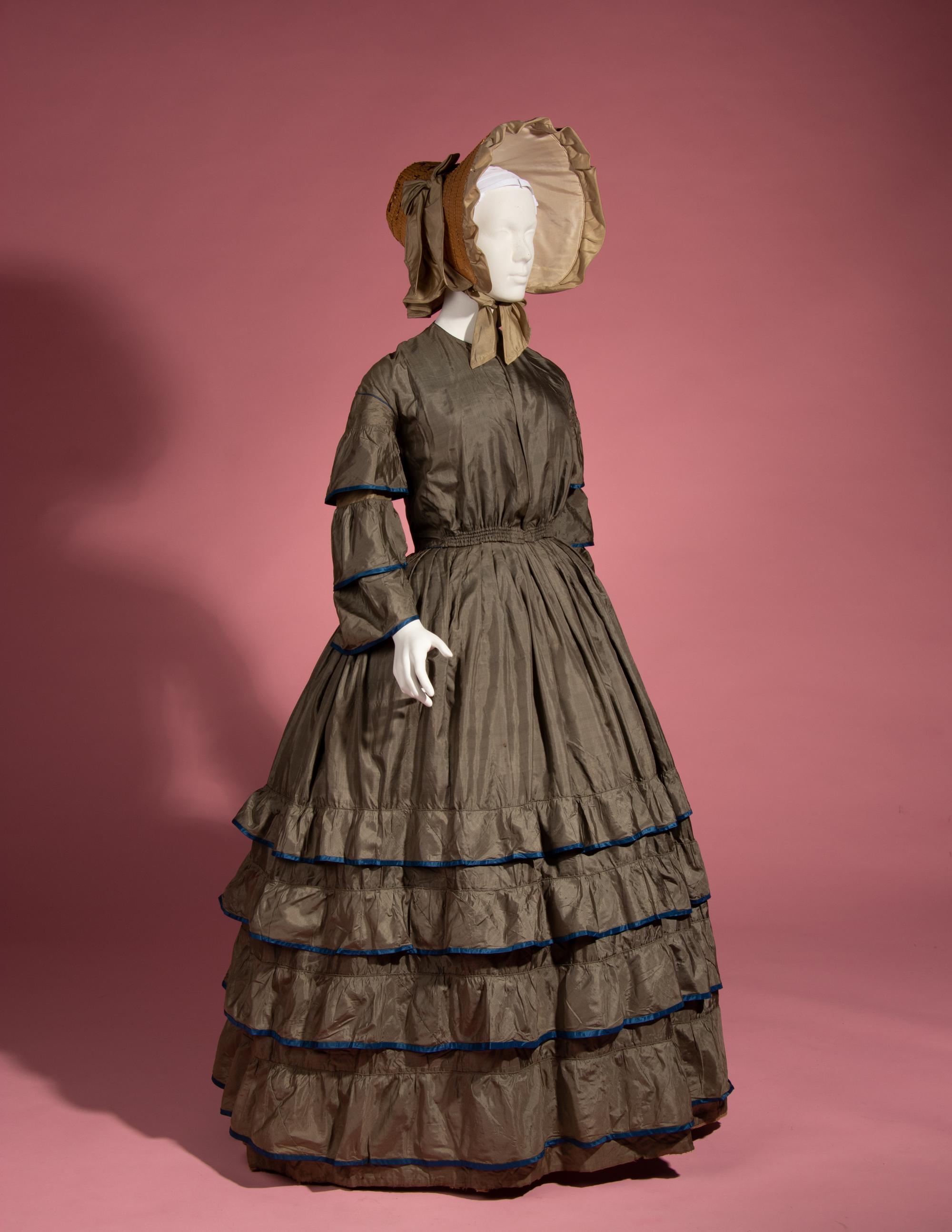 Silk Tiered Day Dress, 1850s