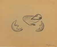 Morris Graves, (American, 1910-2001), Untitled (Hatching Chick), 1950