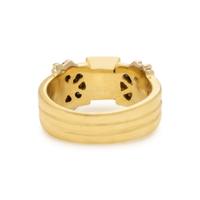 Emerald, Diamond, and Yellow Gold Ring