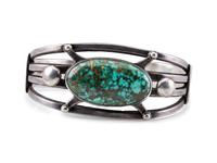 Navajo Silver and Turquoise Cuff Bracelet