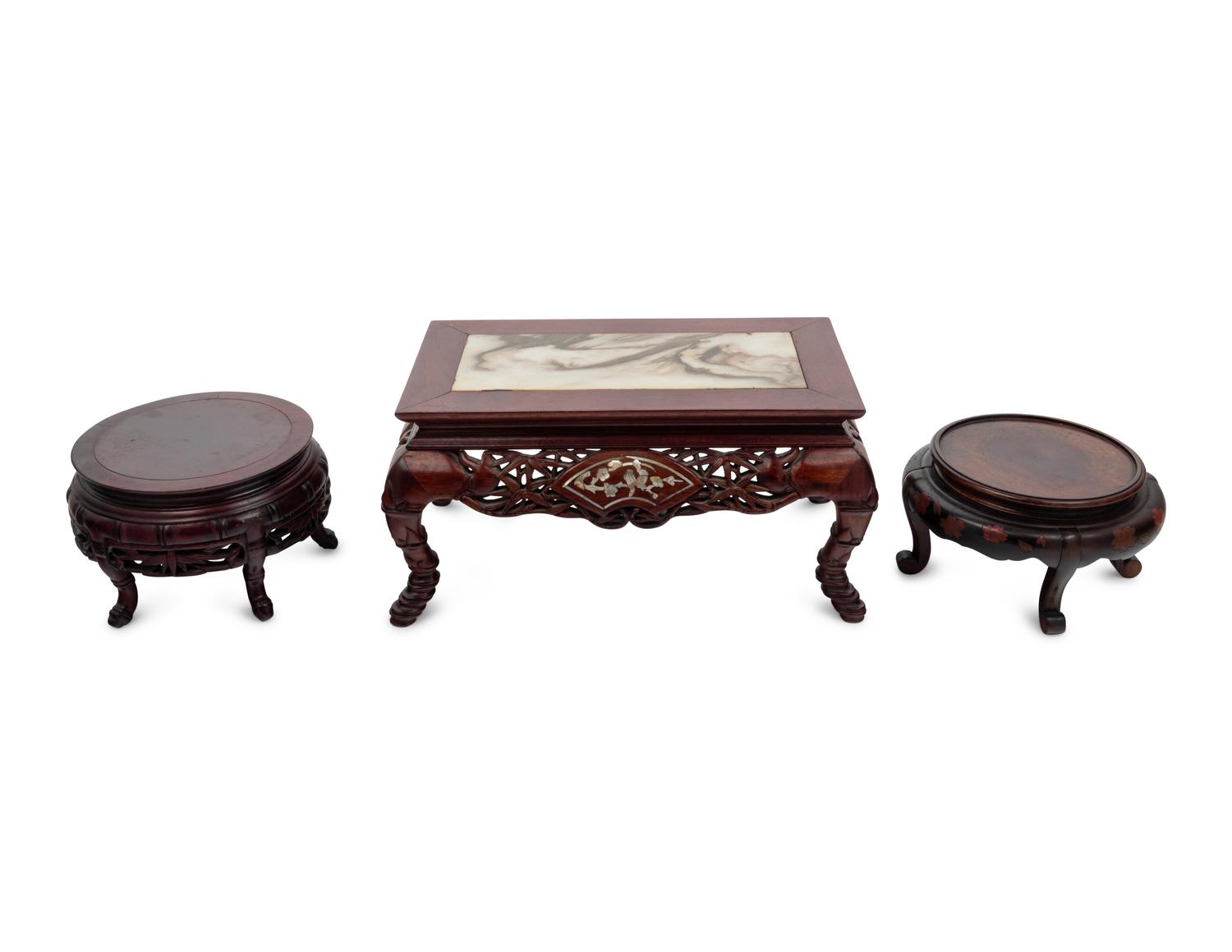 Three Chinese Hardwood Stands