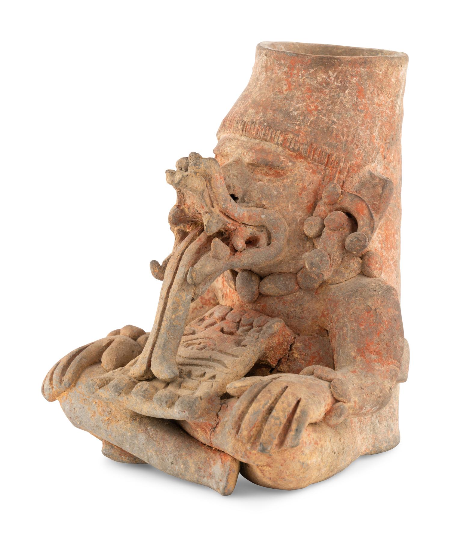 A Zapotec Funerary Urn with a Deity