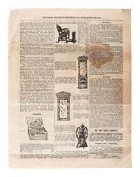 [WORLD'S FAIR]. Ephemera related to the World's Columbian Exposition highlighted by a Bird's-Eye View of the World's Columbian Exposition, Chicago, 1893 , featuring the world's first Ferris Wheel.