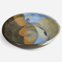 Toshiko Takaezu (American, 1922–2011) Blue and Brown Bowl, USA, circa last quarter 20th century