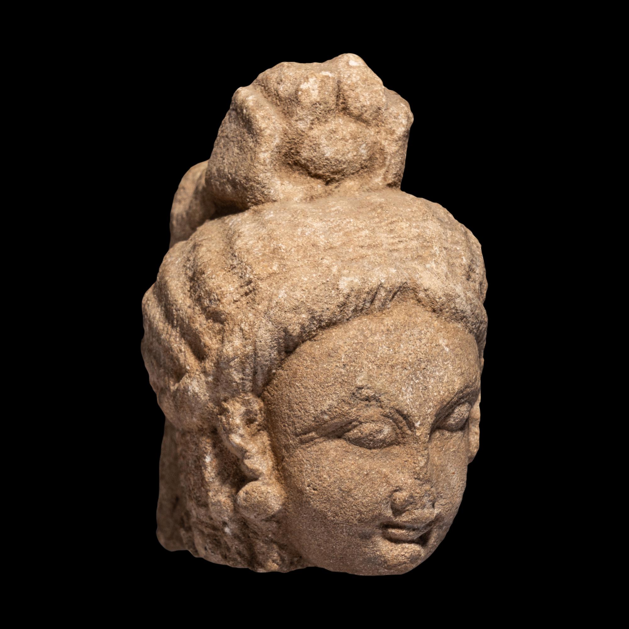 A Gandharan Sandstone Head