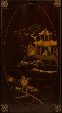 A Set of Six Chinoiserie Lacquered Panels — 19TH/20TH CENTURY