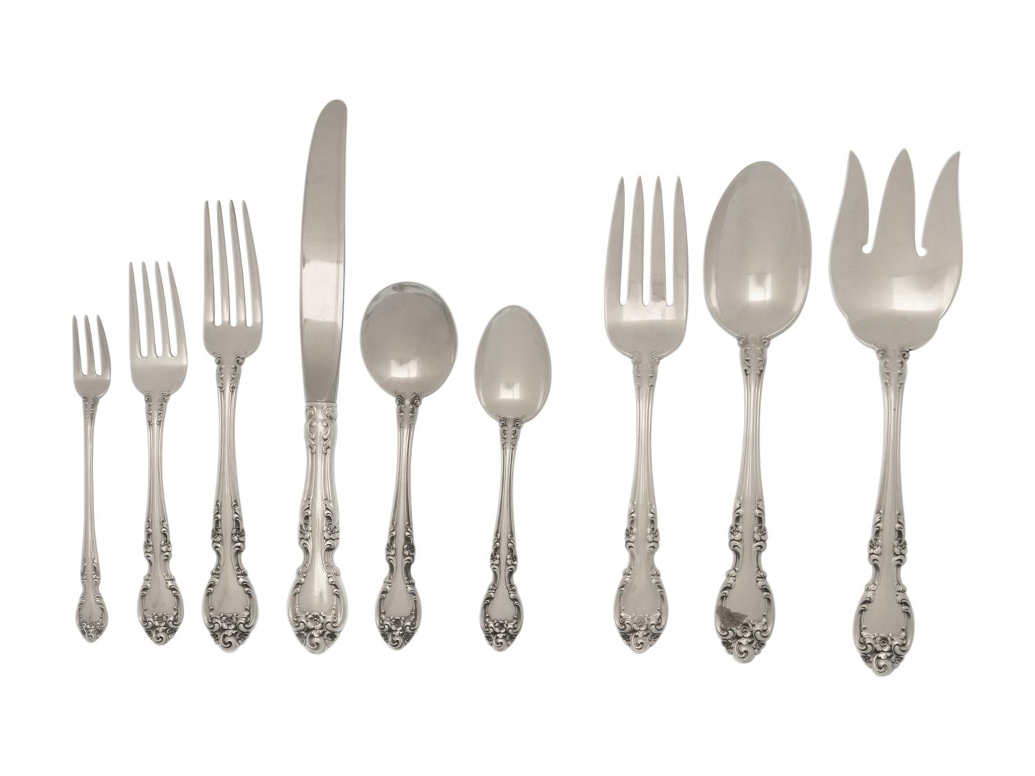 An American Silver Flatware Service
