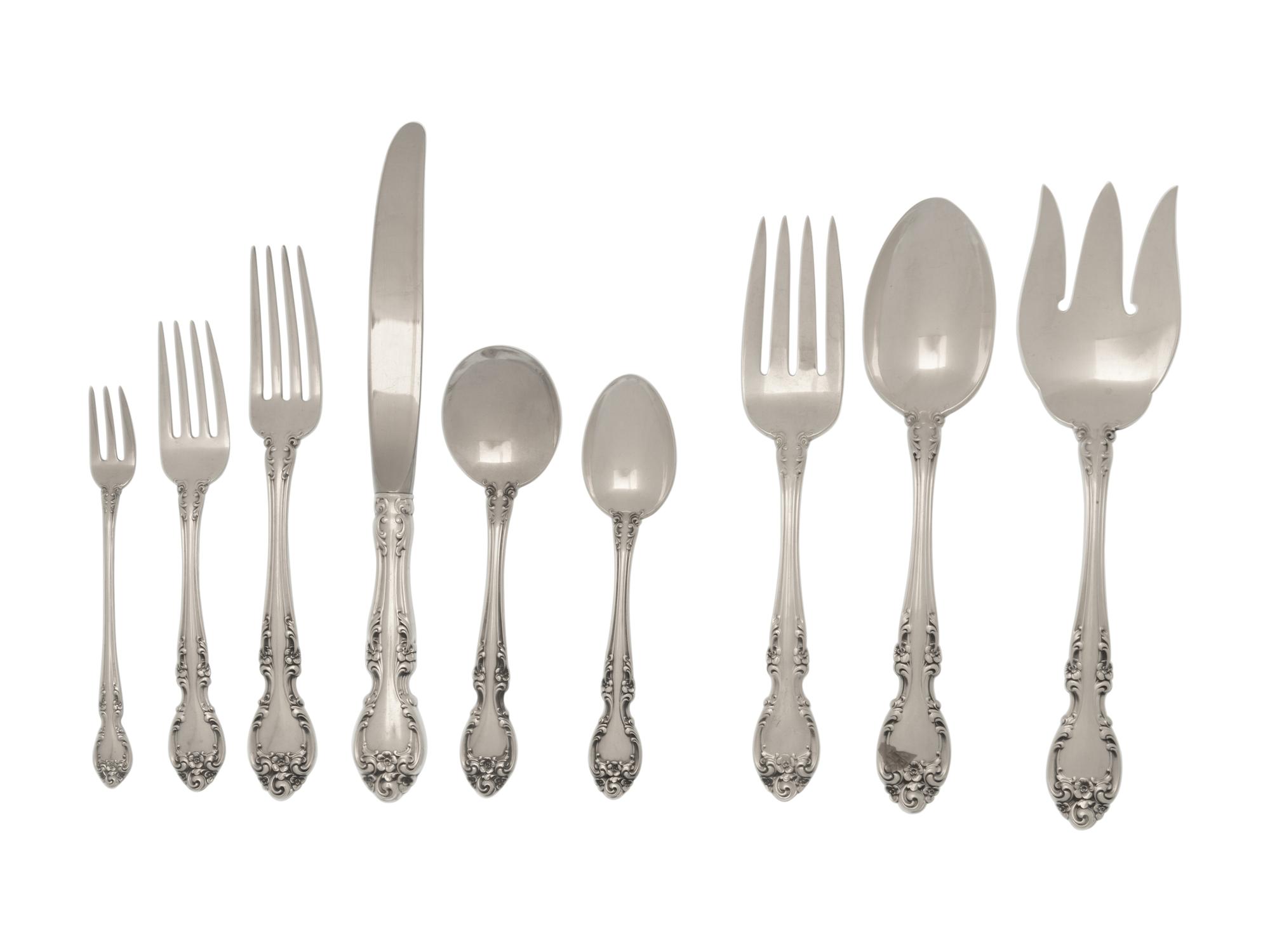 An American Silver Flatware Service