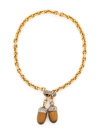 YELLOW GOLD, TIGER'S EYE, AND DIAMOND ADJUSTABLE SLIDE BRACELET