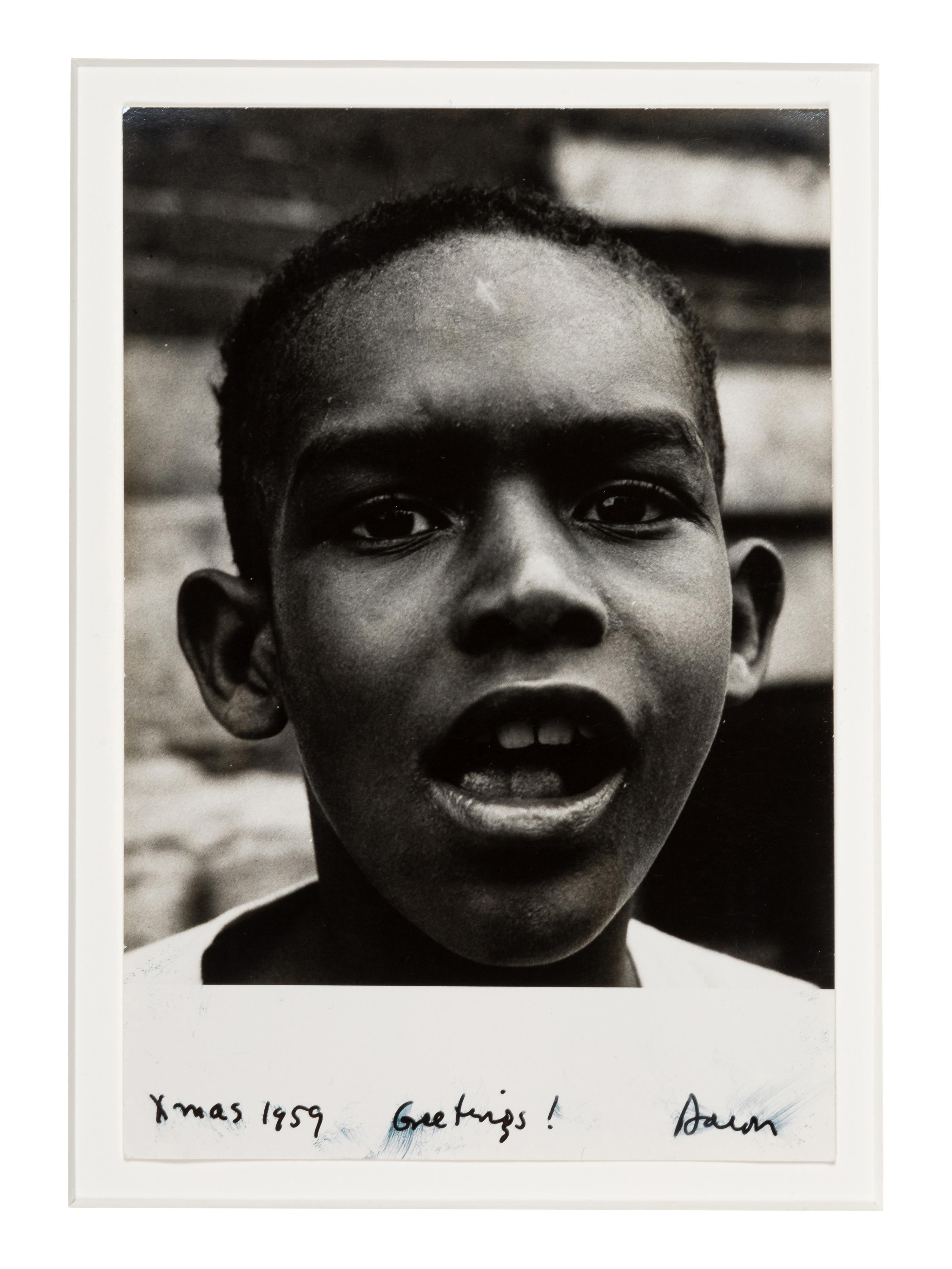 [PHOTOGRAPHY]. 2 photos of young Black subjects, incl. Boy, from "Harlem Document" by Aaron Siskind.
