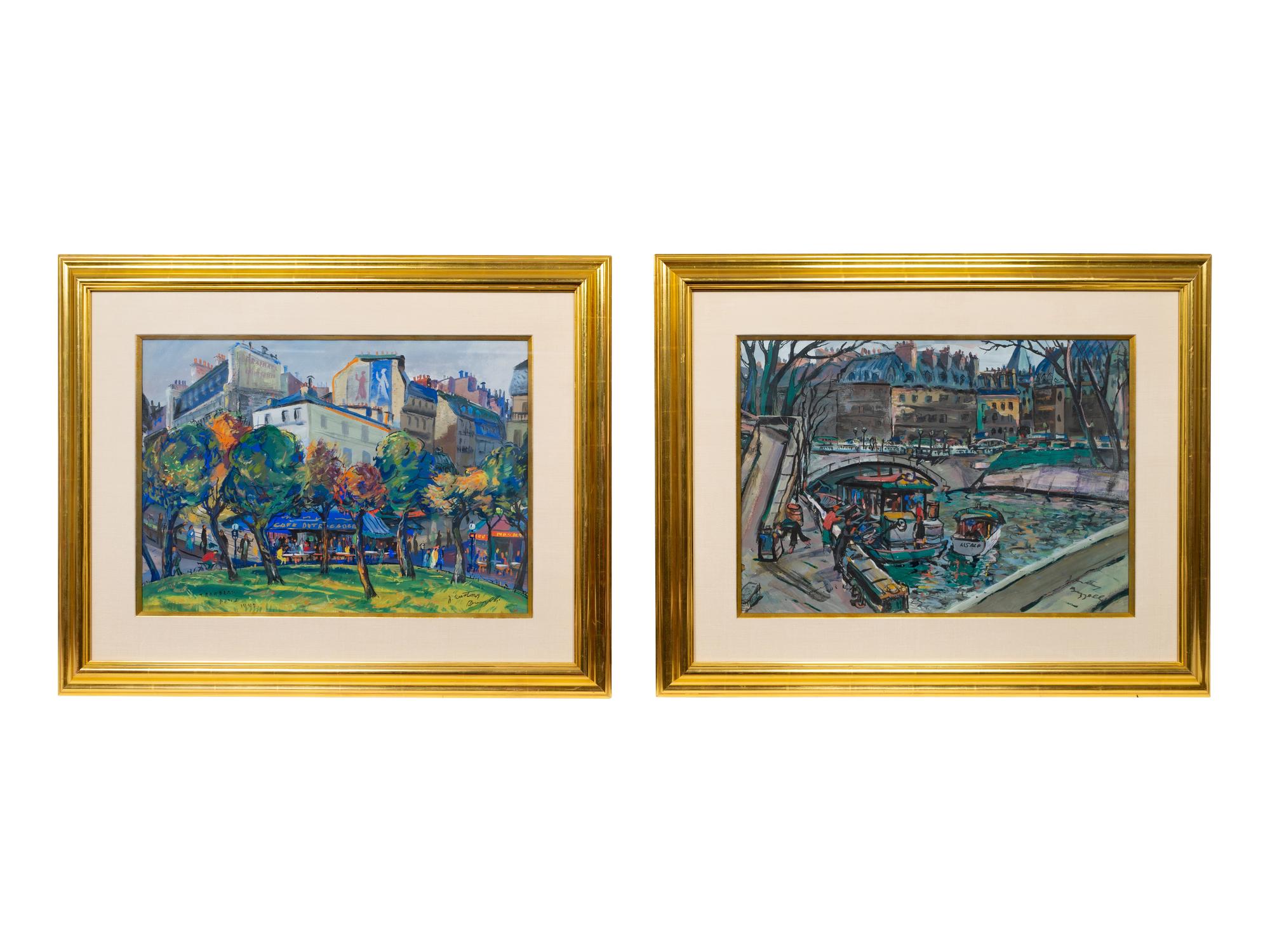 Two Works: Le Seine and Trocadero Paris