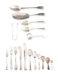 A Group of English Silver Tableware