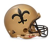 A New Orleans Saints Riddell Football Helmet Formerly Displayed at Mike Ditka's Restaurant