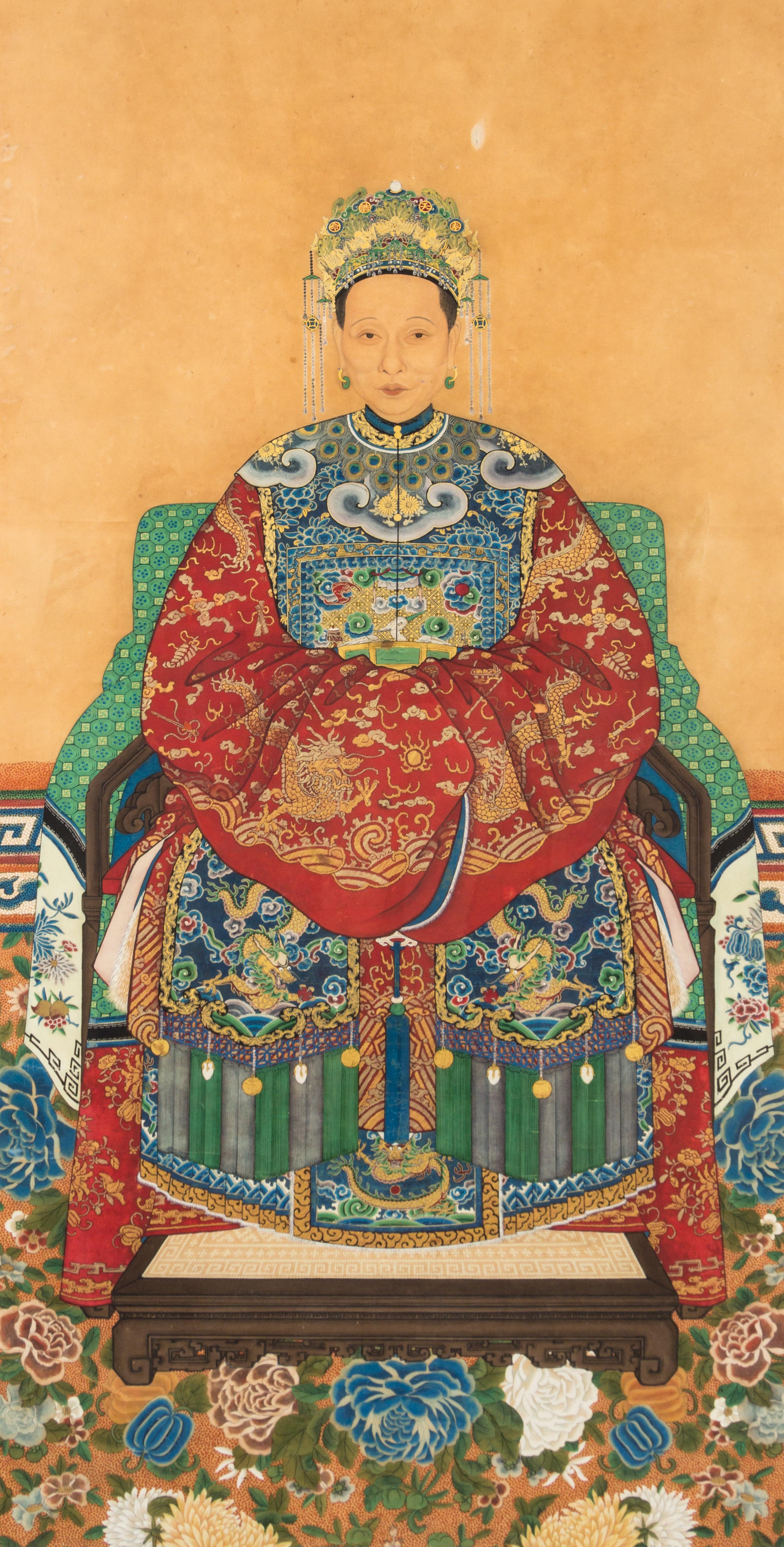 Two Ancestor Portraits 51 x 21 inches (image). — 19TH CENTURY