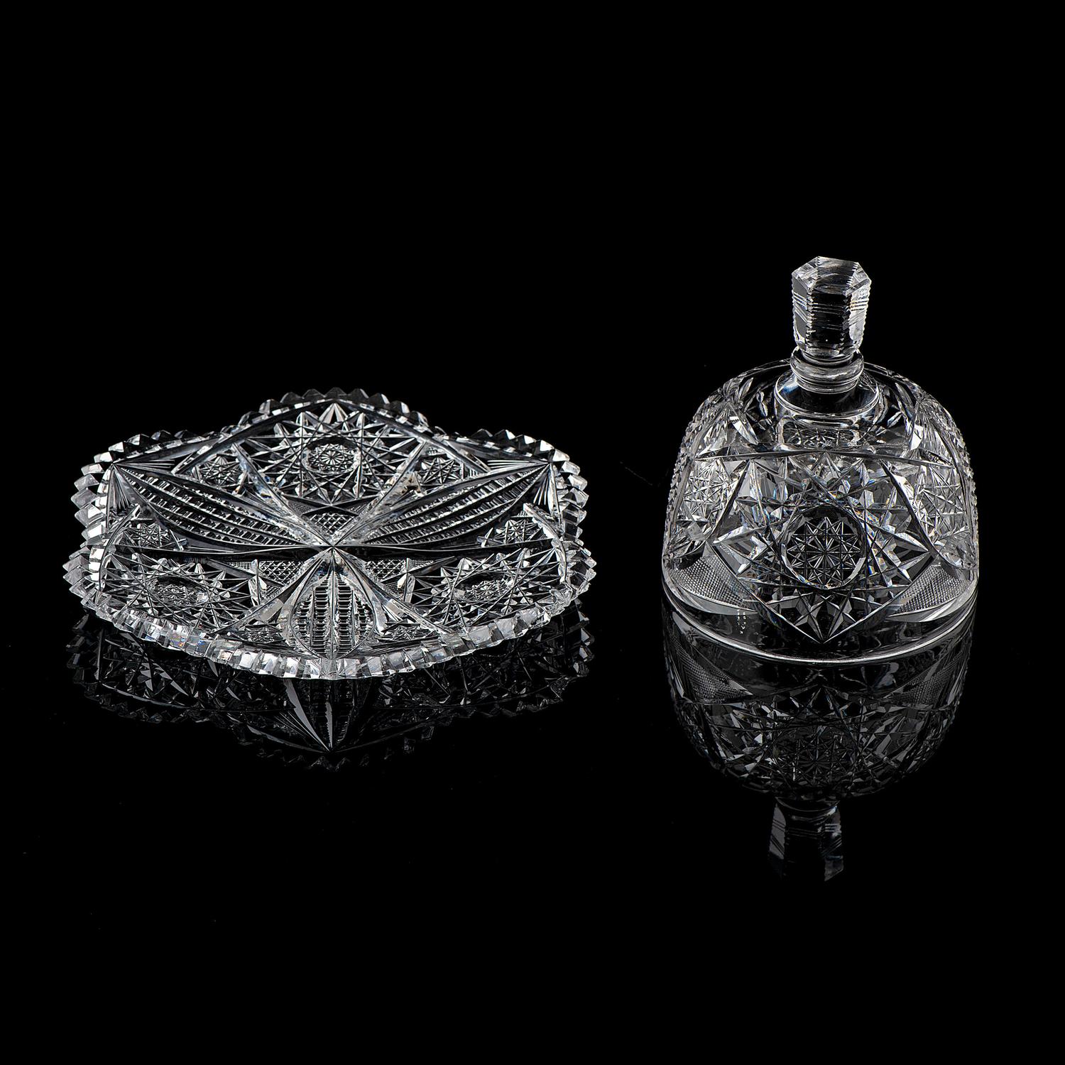 A Brilliant Period Cut Glass Cheese Dome