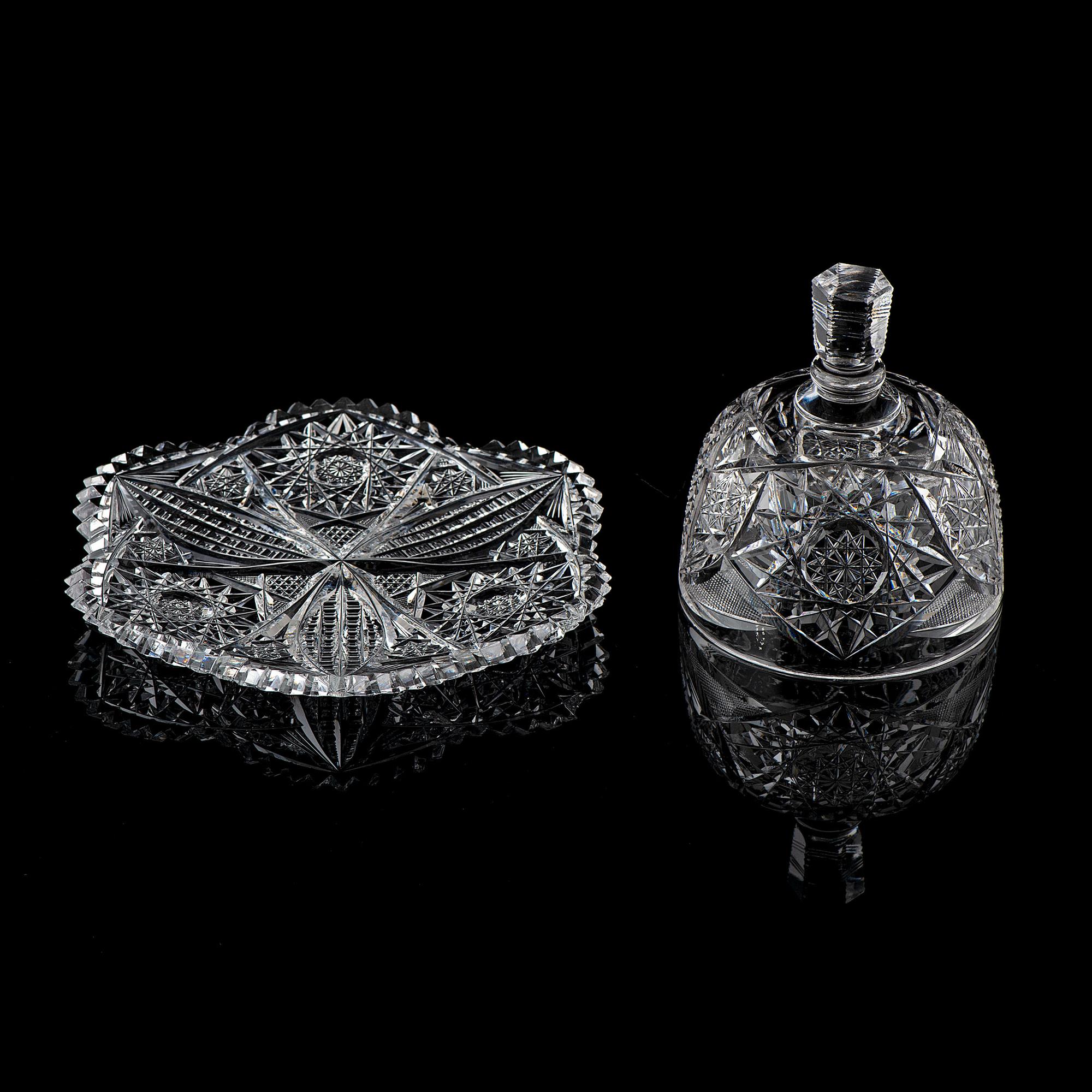 A Brilliant Period Cut Glass Cheese Dome