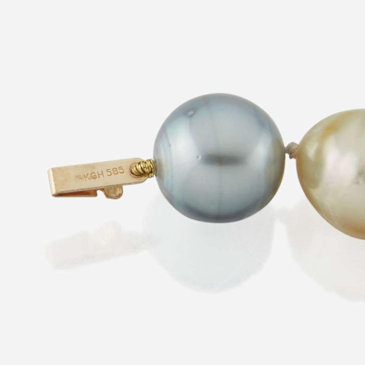 A strand of baroque cultured pearls
