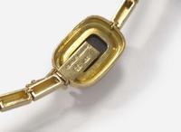 A Set of Matching Haroldo Burle Marx 18K Yellow Gold and Black Tourmaline Necklace and Ear Clips