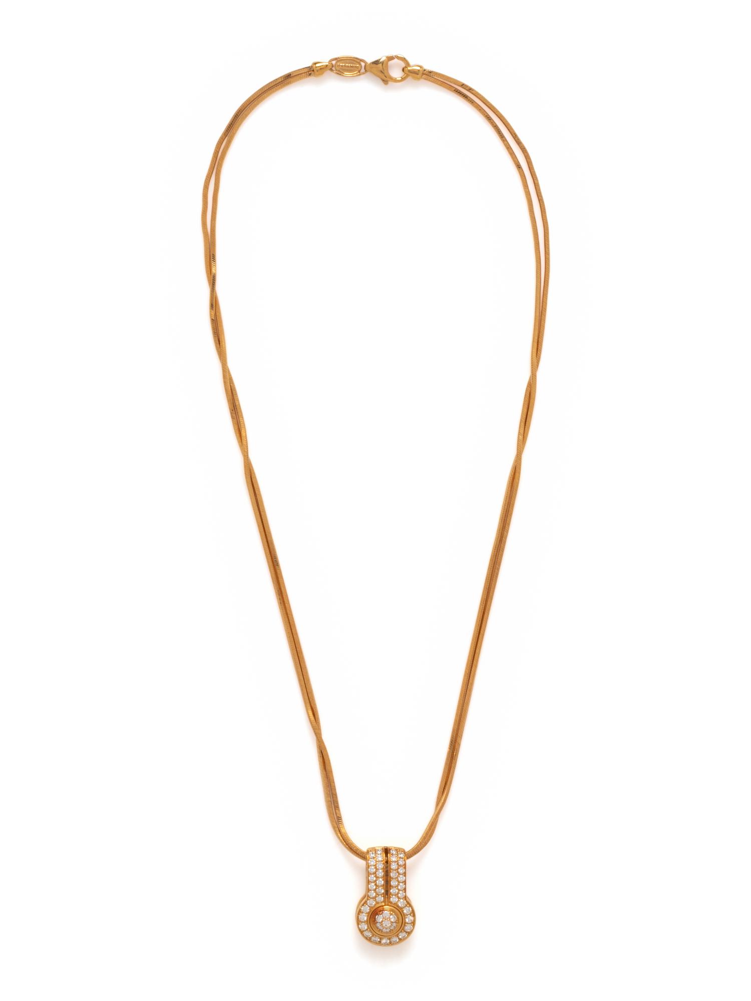 DI MODOLO, YELLOW GOLD AND DIAMOND PENDANT/NECKLACE