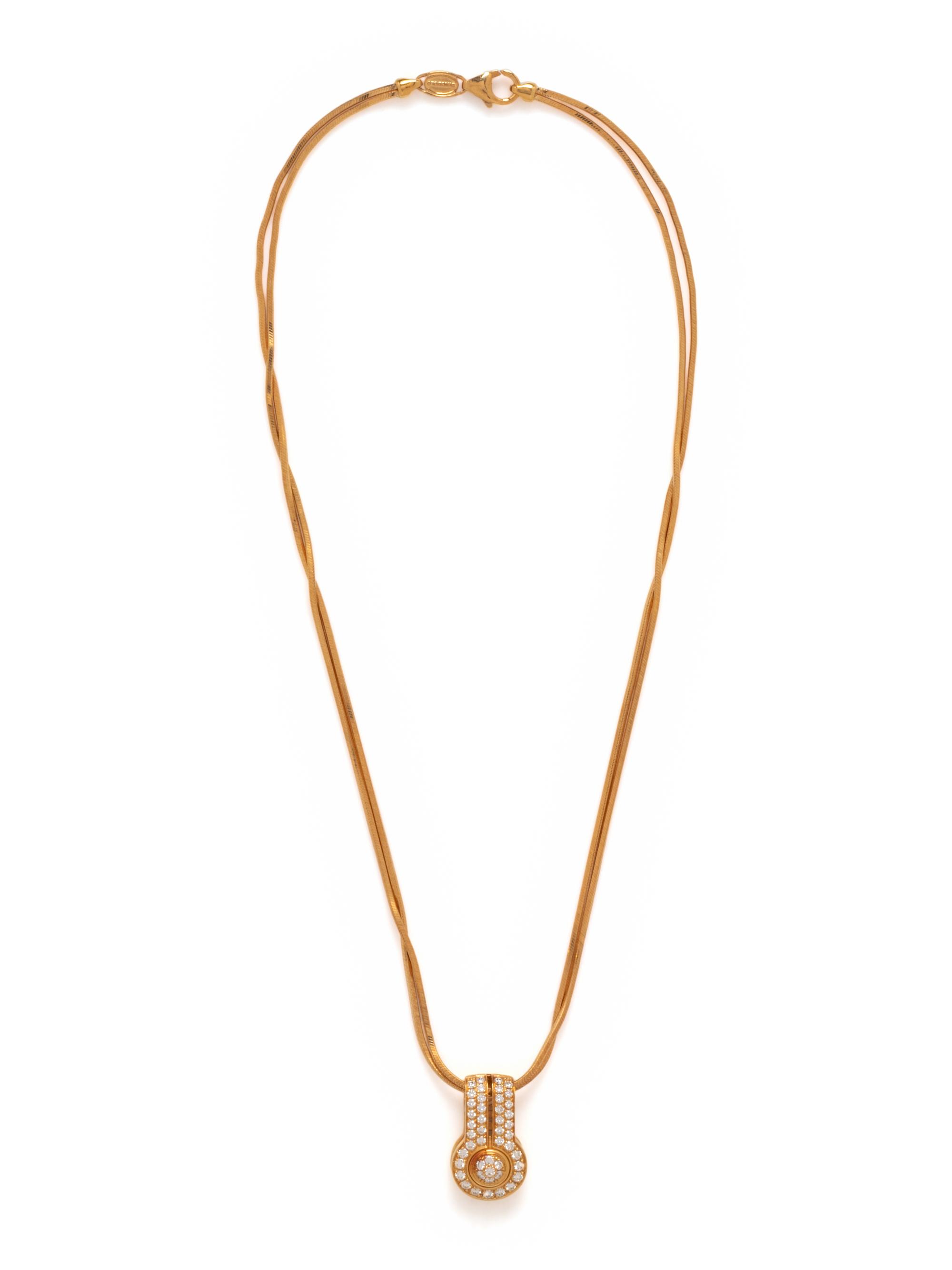 DI MODOLO, YELLOW GOLD AND DIAMOND PENDANT/NECKLACE