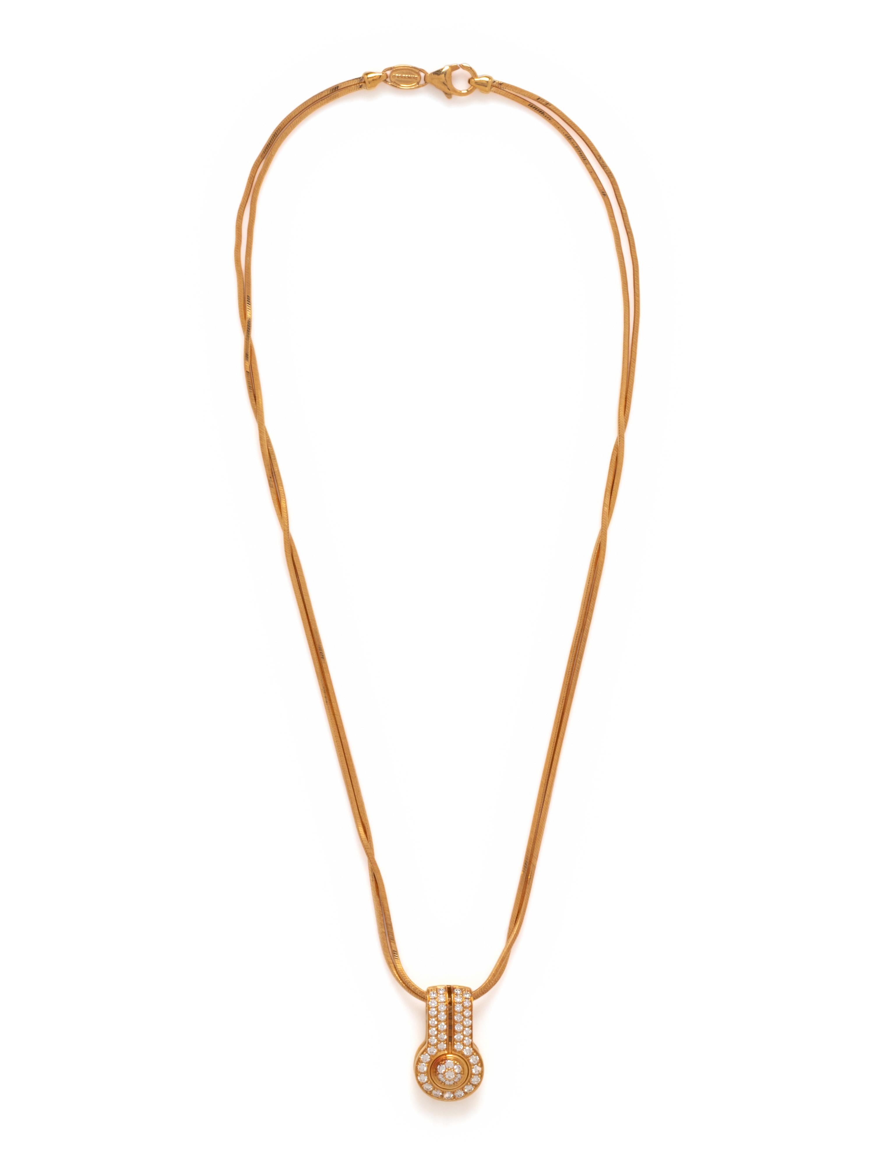 DI MODOLO, YELLOW GOLD AND DIAMOND PENDANT/NECKLACE