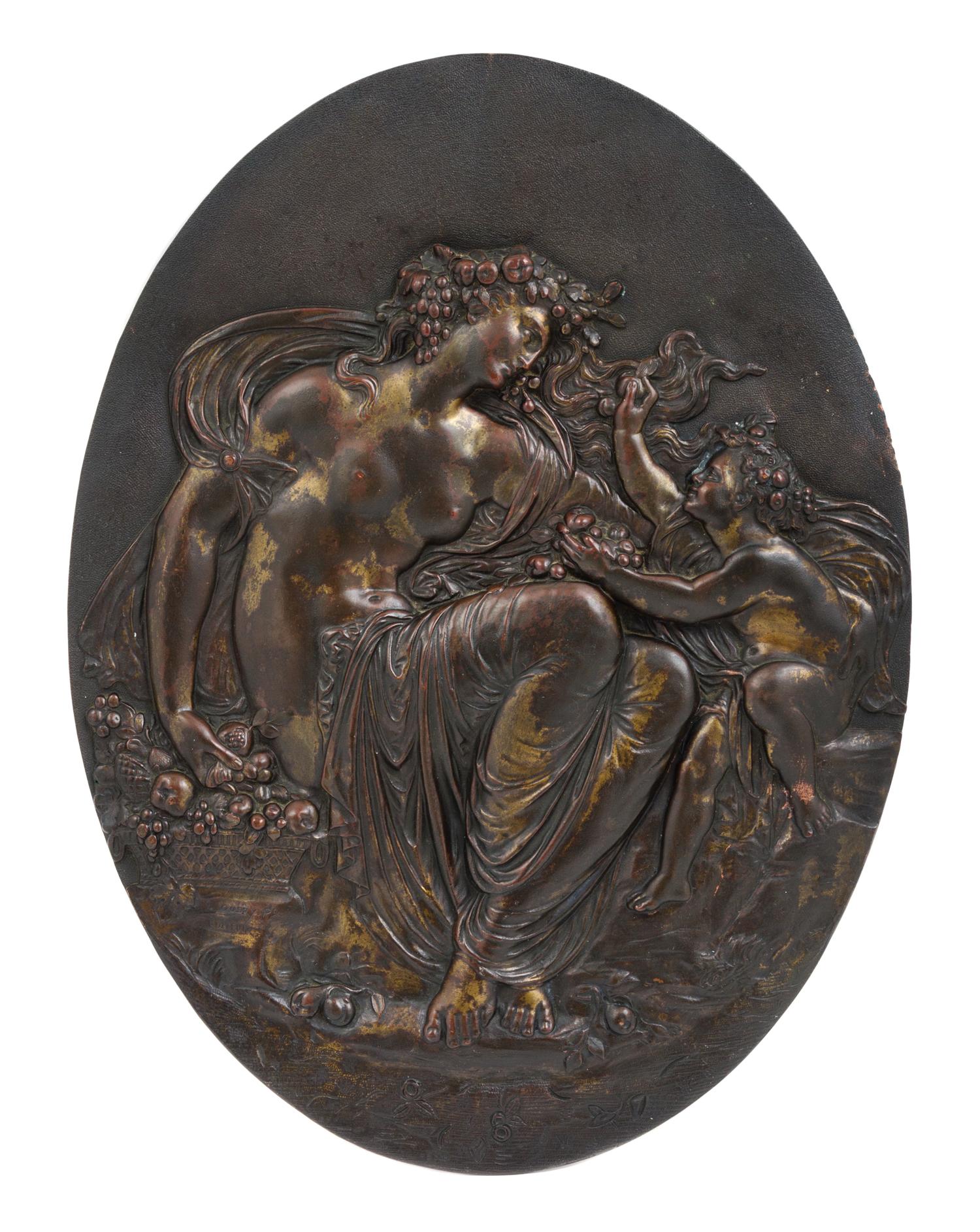 A Continental Bronze Plaque Height 15 7/8 x width 12 inches. — 19TH CENTURY