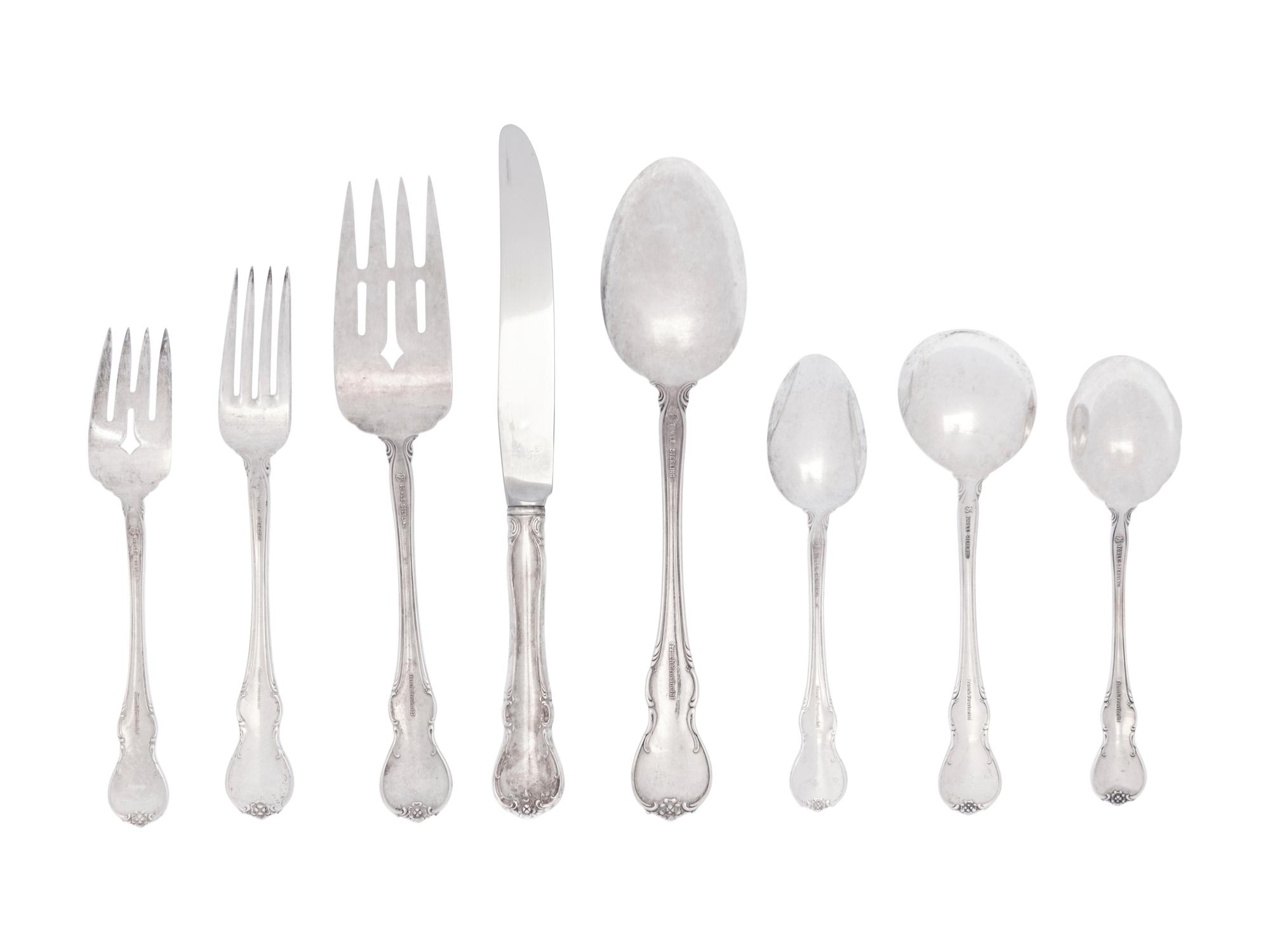 An American Silver Flatware Service