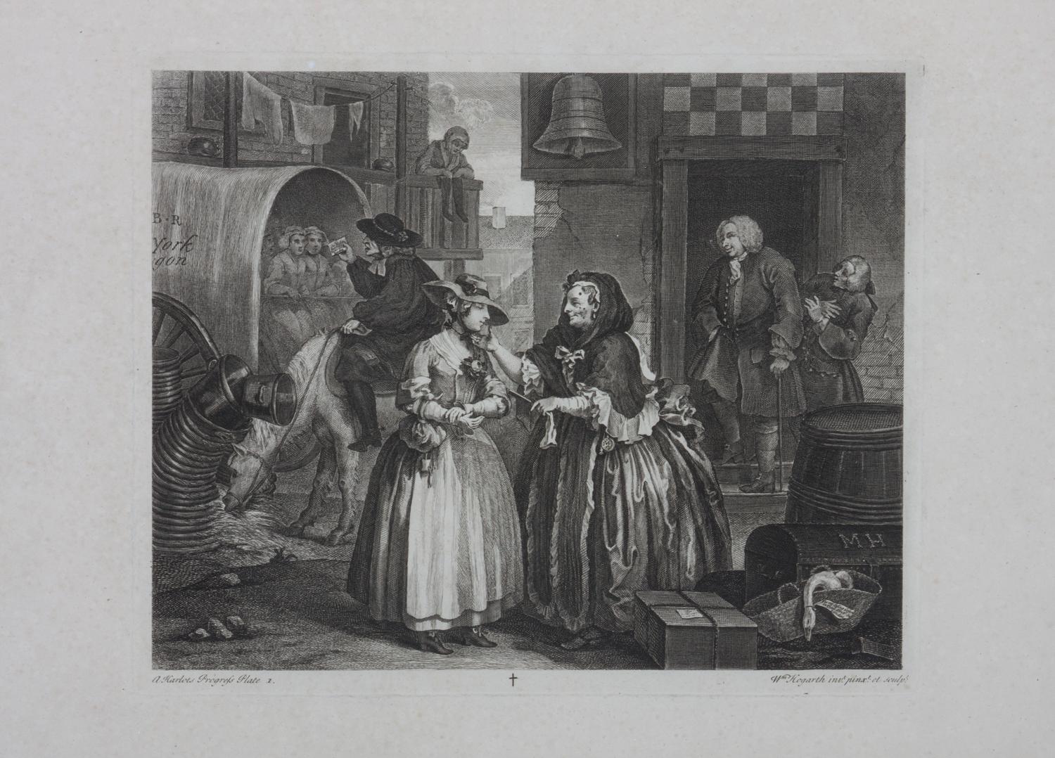William Hogarth, (British, 1697-1764), A Harlot's Progress (plates 1-6)
