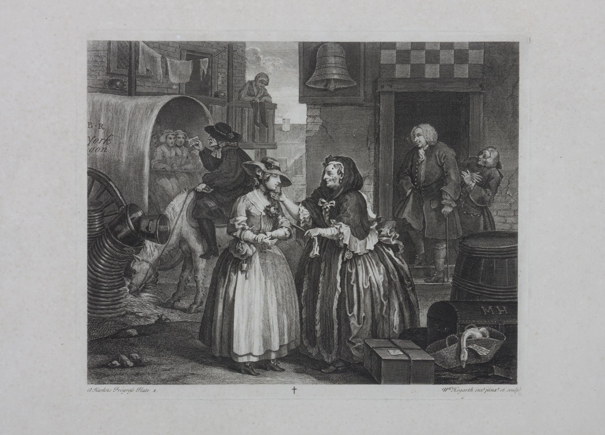 William Hogarth, (British, 1697-1764), A Harlot's Progress (plates 1-6)
