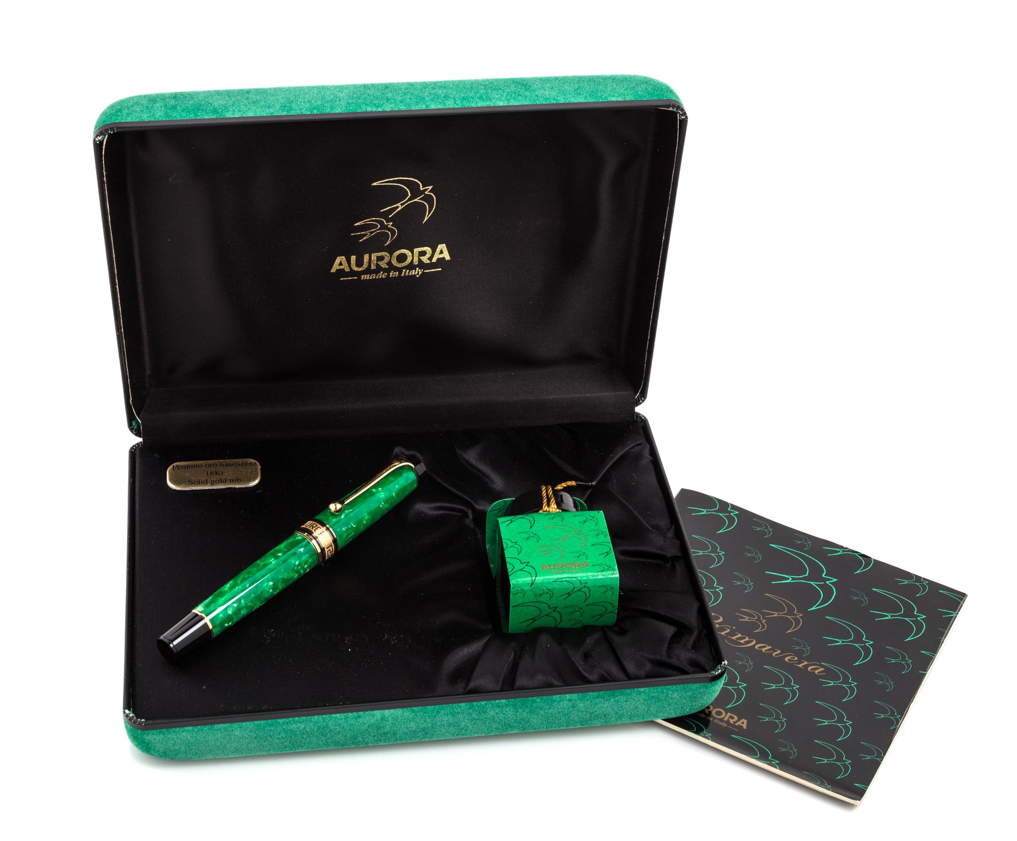 An Aurora Primavera Limited Edition Fountain Pen and Ink Set
