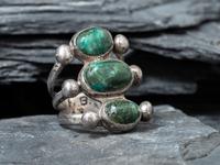 Early Navajo Ingot and Malachite Rings, Collected by Hoffman Birney (1891-1958)