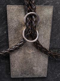 Matching Sterling Silver Tufa Cast Belt Buckle and Bolo Tie