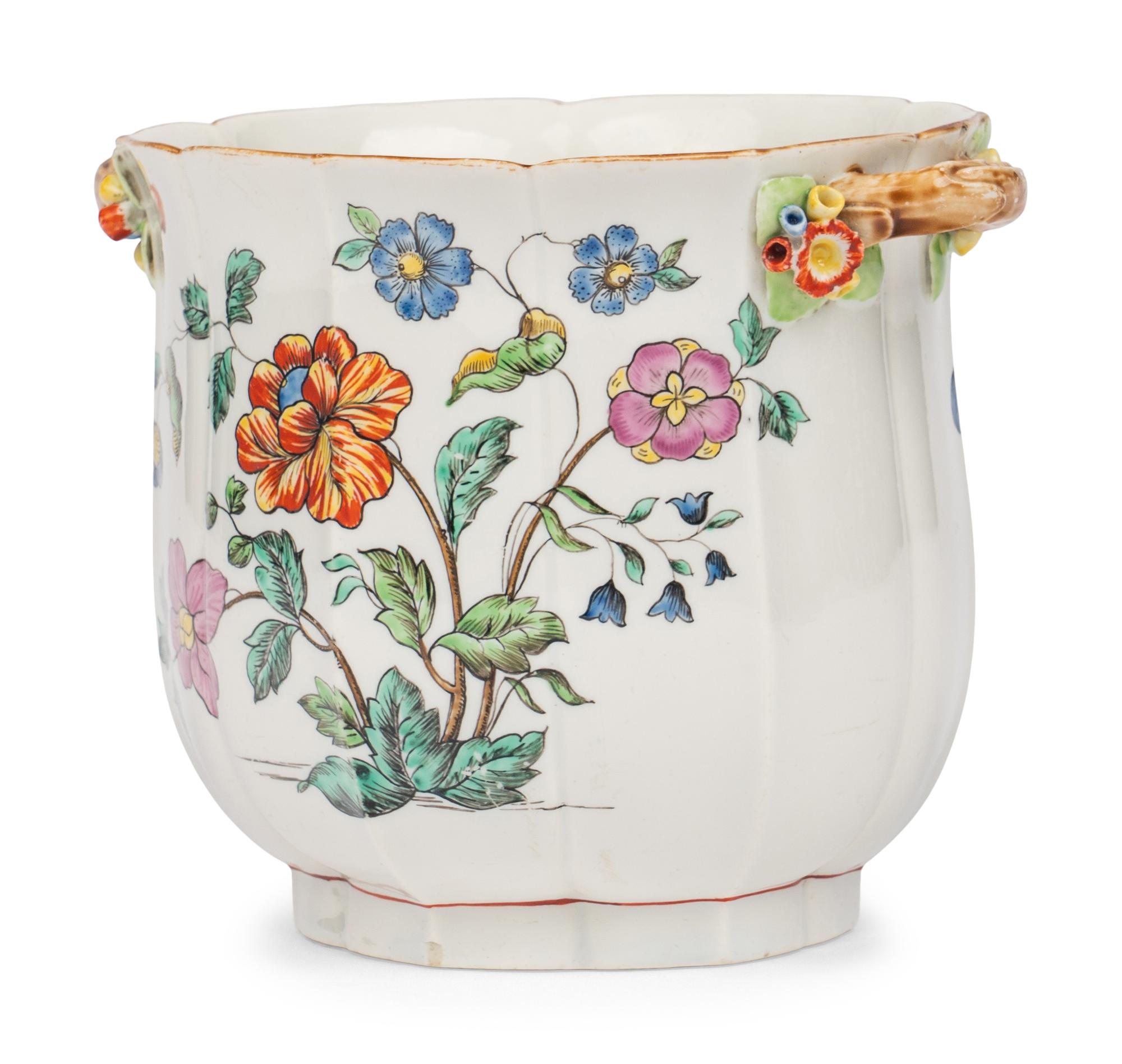A Small Chantilly Soft Paste Porcelain Wine Cooler