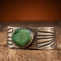 Navajo Silver and Turquoise Cuff Bracelet