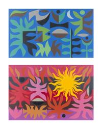 Curtain of the Sun, Sydney Opera House, 1969 and Curtain of the Moon, Sydney Opera House, 1974 (a pair of prints)