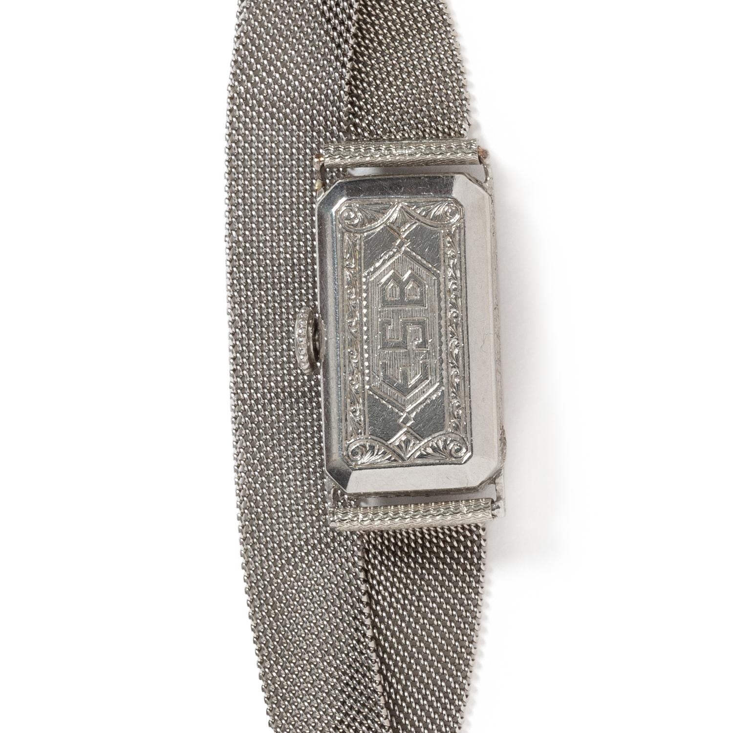 ART DECO, DIAMOND AND SAPPHIRE WATCH