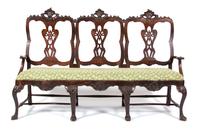 An Irish Chippendale Mahogany Three-Seat Settee — 18TH/19TH CENTURY