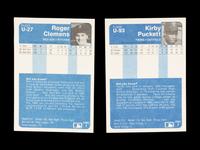 A Group of 1984 Fleer Update Roger Clemens and Kirby Puckett Rookie Baseball Cards,