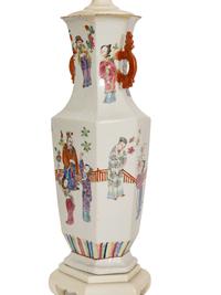 A Chinese Porcelain Vase Mounted as a Lamp
